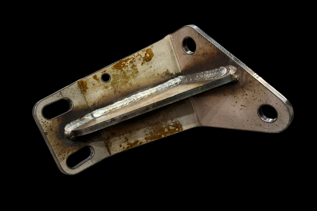 A heavy-duty metal bracket with a welded steel beam.